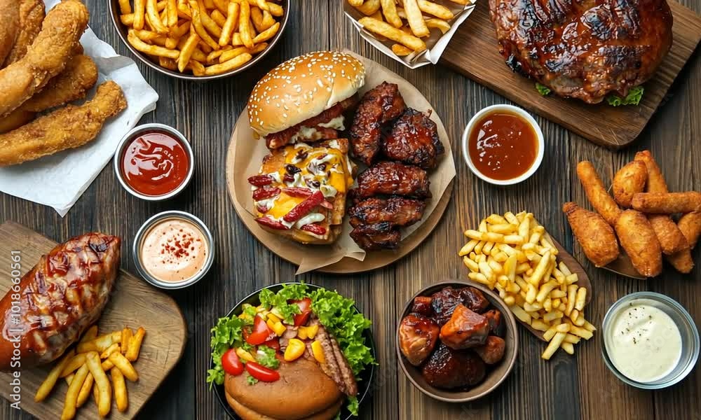Delicious Fast Food Feast