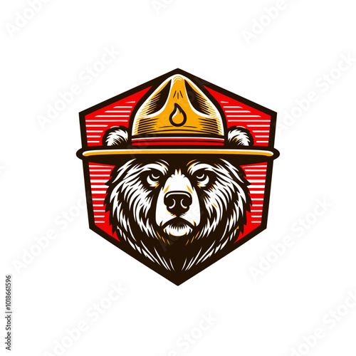 Californian bear in the ranger hat.
