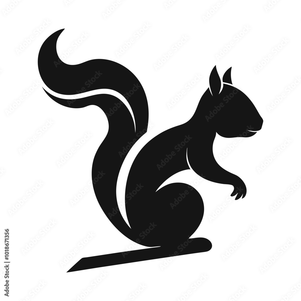 silhouette of a squirrel silhouette of a squirrel