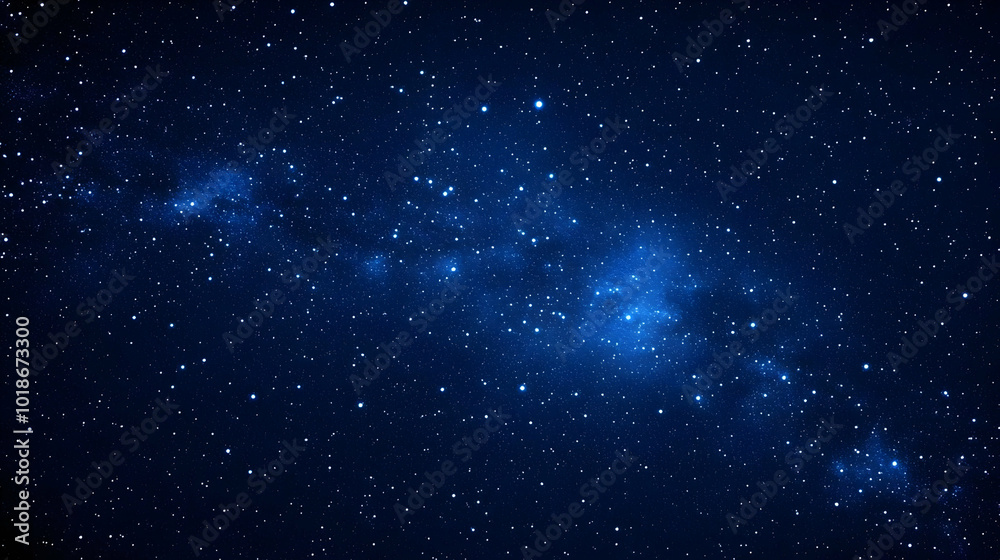 Fototapeta premium A Realistic Illustration of a Night Sky with Stars and a Galaxy in the Background