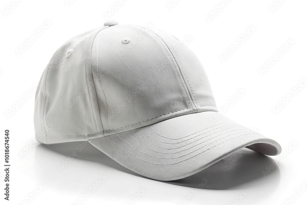 Fototapeta premium blank white baseball cap isolated on white background