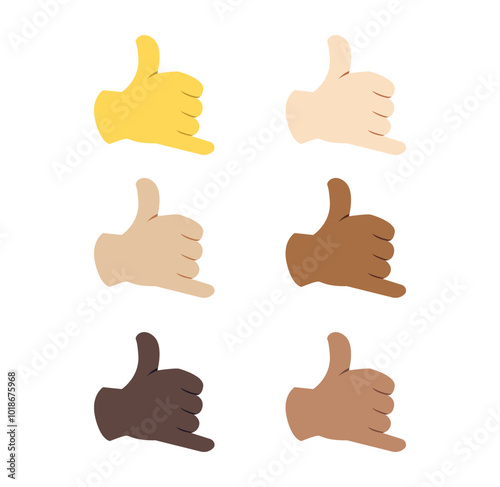 hand emoji vector symbol sign icon call me shaka