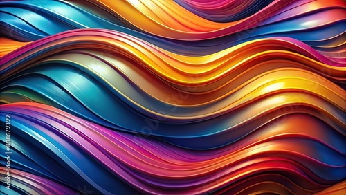 Bird eye view abstract background with dynamic wavy shapes