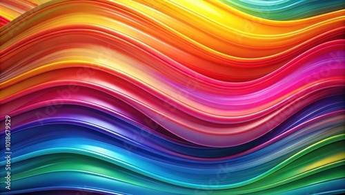 Vibrant Abstract Color Waves Blending Smoothly in Dynamic Artistic Composition