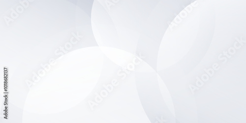 Abstract white background with grey circle lines. Digital future technology concept simple art