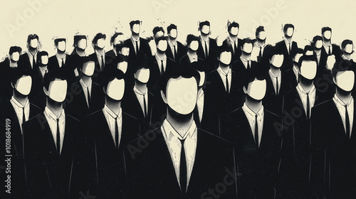 Dictatorship, socialism illustration with red background, people protest, humanitarian, regime, oppression