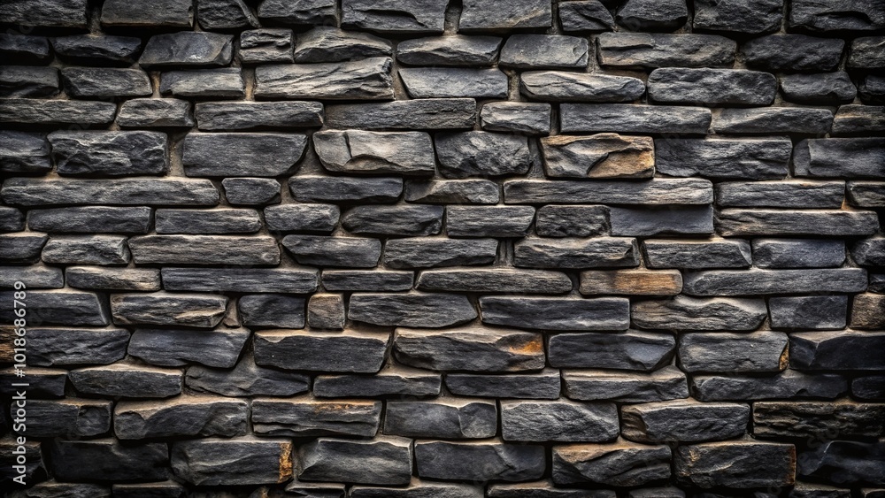 Black rock stone wall background pattern texture Black rock stone wall background pattern texture