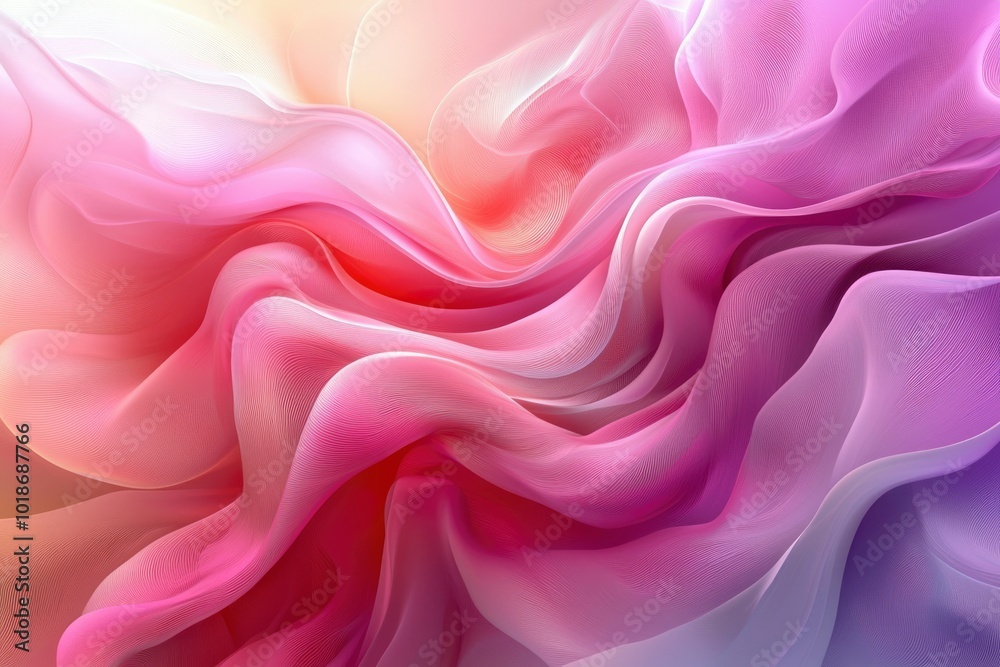 Fototapeta premium Abstract Pink and Purple Wavy Lines