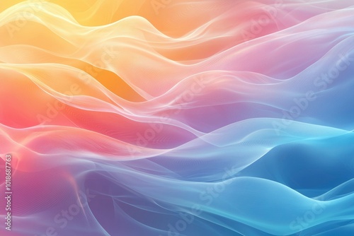 Wallpaper Mural Abstract Gradient Background with Wavy Lines Torontodigital.ca