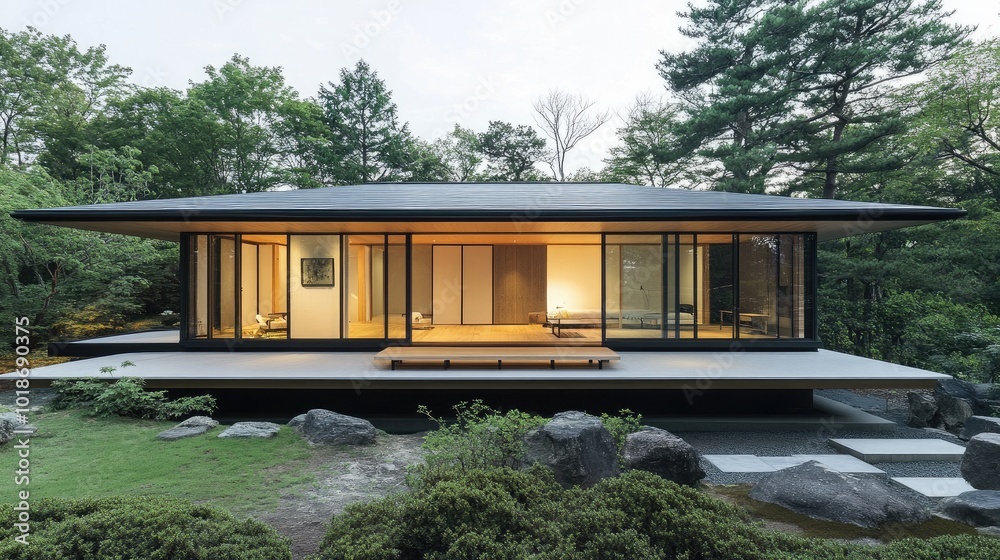 Modern Minimalist House Surrounded by Nature Modern Minimalist House Surrounded by Nature