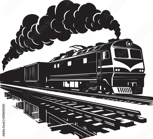 Train vector silhouette 