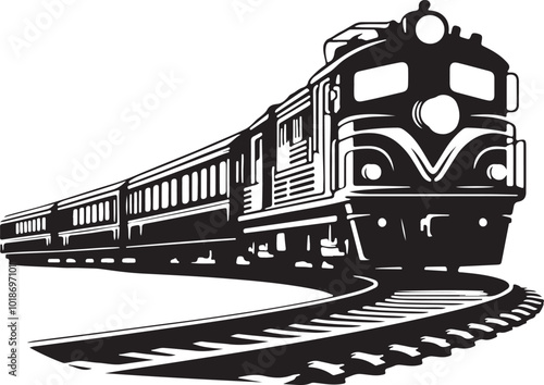 Train vector silhouette 