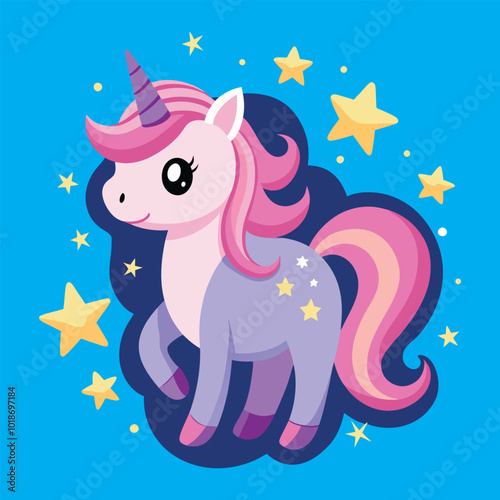 adorable-pink-unicorn-with-stars