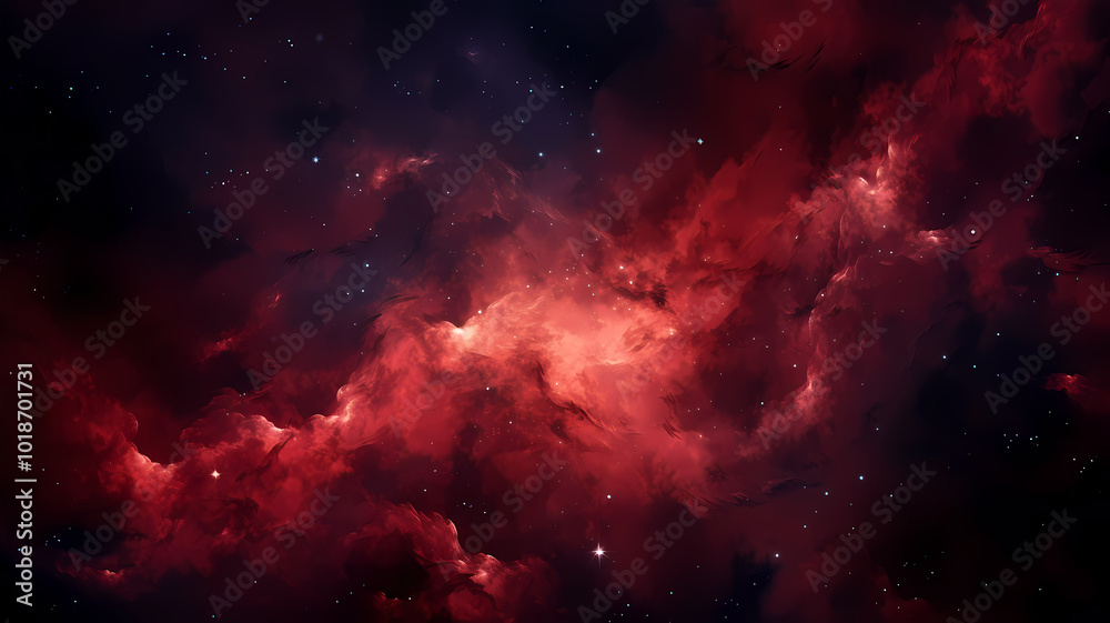 Obraz premium Red universe star background