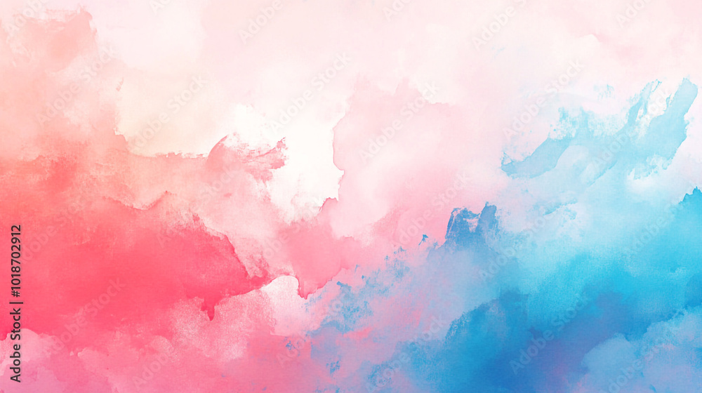 Obraz premium Abstract blend of pink and blue hues creating a serene gradient effect in an artistic display