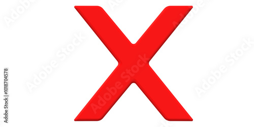 Cross Checkmark isolated on a Transparent Background photo