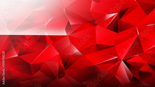 Light Red polygonal background. Creative illustration in halftone style with gradient.