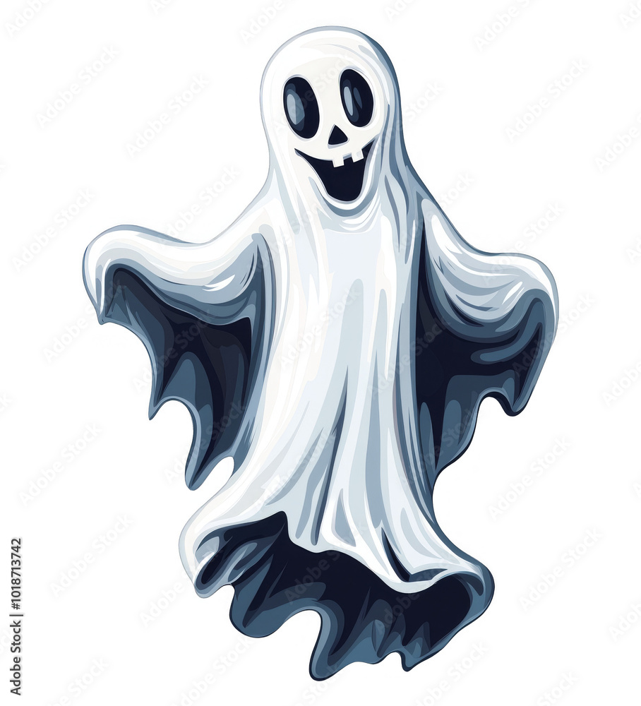 Spooky Ghost Illustration on Transparent Background for Halloween Designs and Overlays Spooky Ghost Illustration on Transparent Background for Halloween Designs and Overlays
