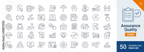 Assurance icons Pixel perfect. Files, feedback, check, ...	
