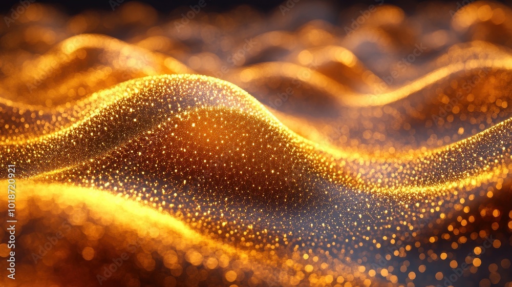 Abstract background with glittering golden waves. Perfect for adding a touch of luxury and elegance to your designs. Abstract background with glittering golden waves. Perfect for adding a touch of luxury and elegance to your designs.