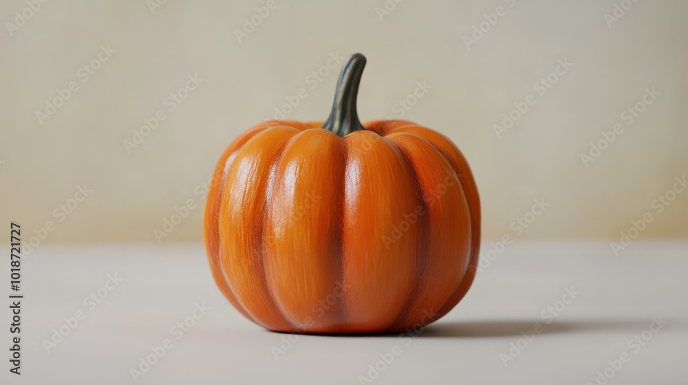Halloween pumpkin ornament on an off white background Halloween pumpkin ornament on an off white background