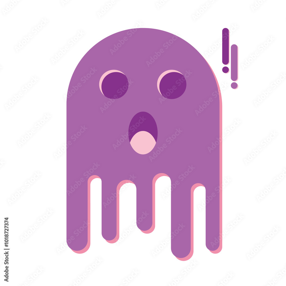cute purple halloween ghost with scary face cute purple halloween ghost with scary face