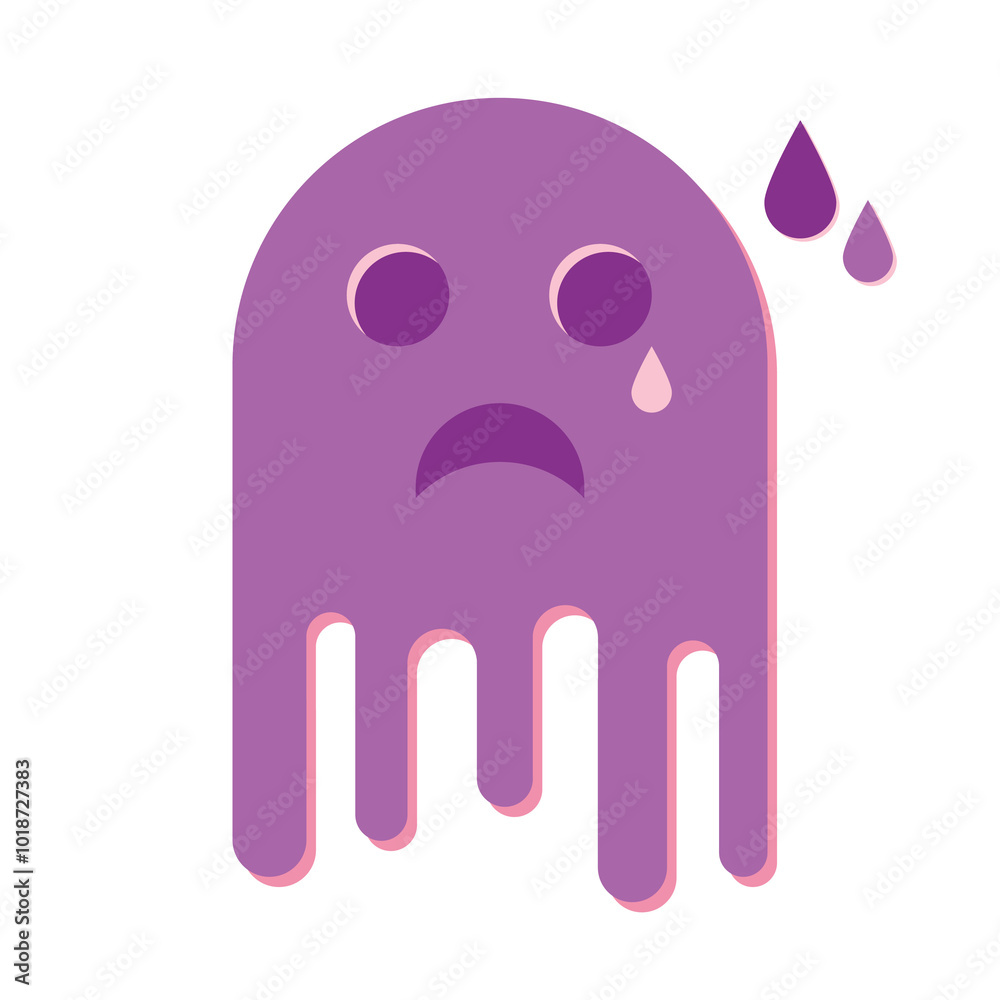 cute purple halloween ghost with sad face cute purple halloween ghost with sad face