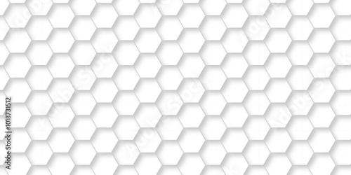  Vector abstract 3d white hexagon realistic mesh cell honeycomb texture. geometric white grid emboss hexagonal background. luxury emboss honeycomb white pattern shadow polygonal square web connection