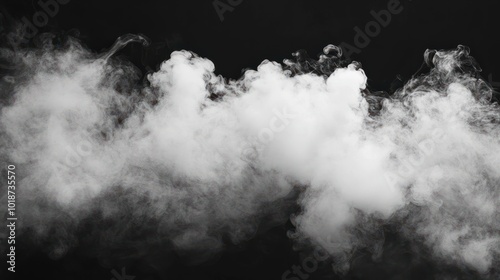 Real smoke exploding outwards with empty center. Dramatic smoke or fog effect for spooky Halloween background.