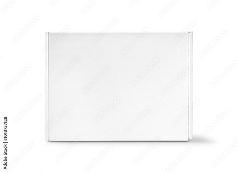 Realistic white cardboard box for product packaging Realistic white cardboard box for product packaging