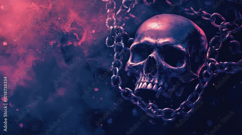 spooky halloween skeleton chains and skull advertisement background banner graphic design spooky halloween skeleton chains and skull advertisement background banner graphic design