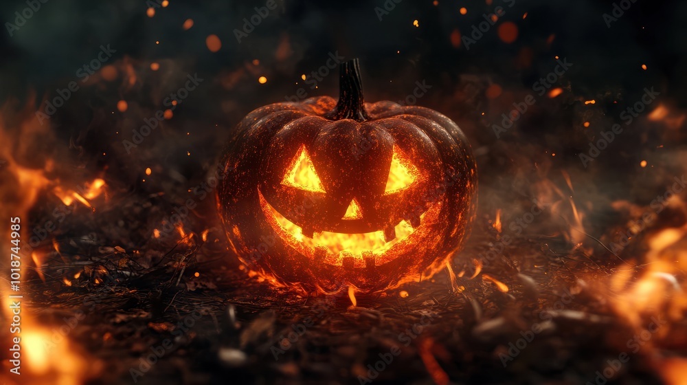 Abstract Dark Halloween Hell Fire Flyer Abstract Dark Halloween Hell Fire Flyer
