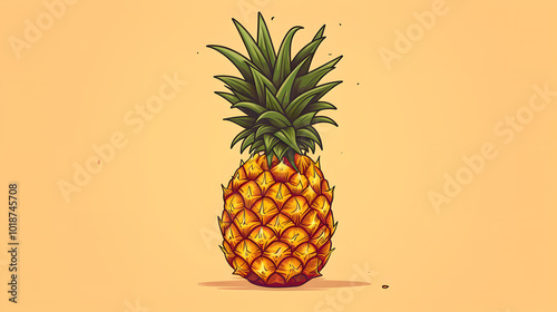 Pineapple hand drawn illustration