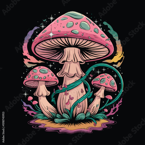 Mushrooms in the forest