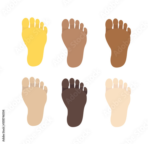 Foot feet symbol sign icon vector illustration