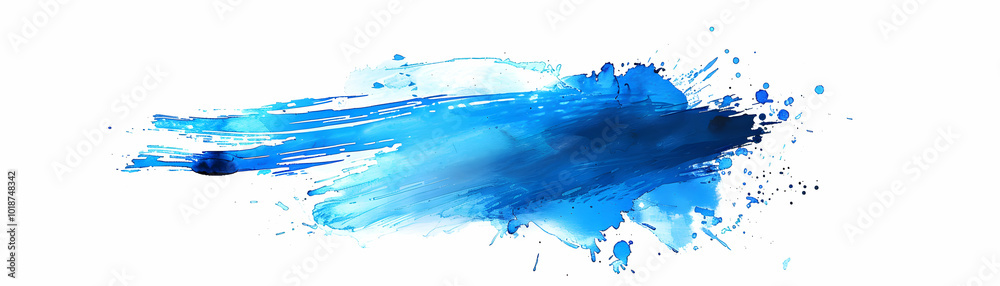 Obraz premium Elegant Artistic Designs with Bold Blue Watercolor Brush Strokes