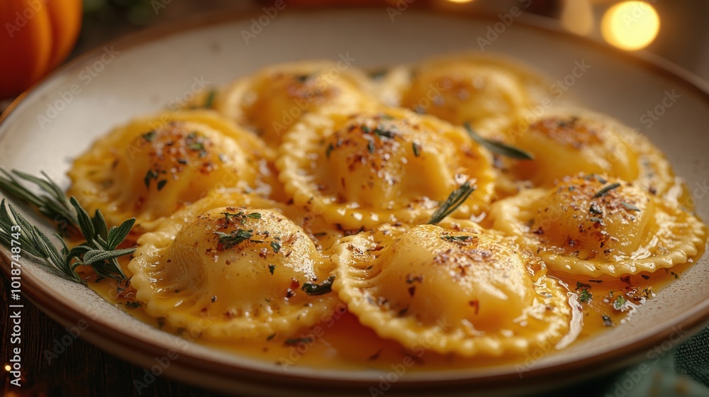 Delicious Pumpkin Ravioli with Sage Butter Sauce for Gourmet Food Lovers Delicious Pumpkin Ravioli with Sage Butter Sauce for Gourmet Food Lovers