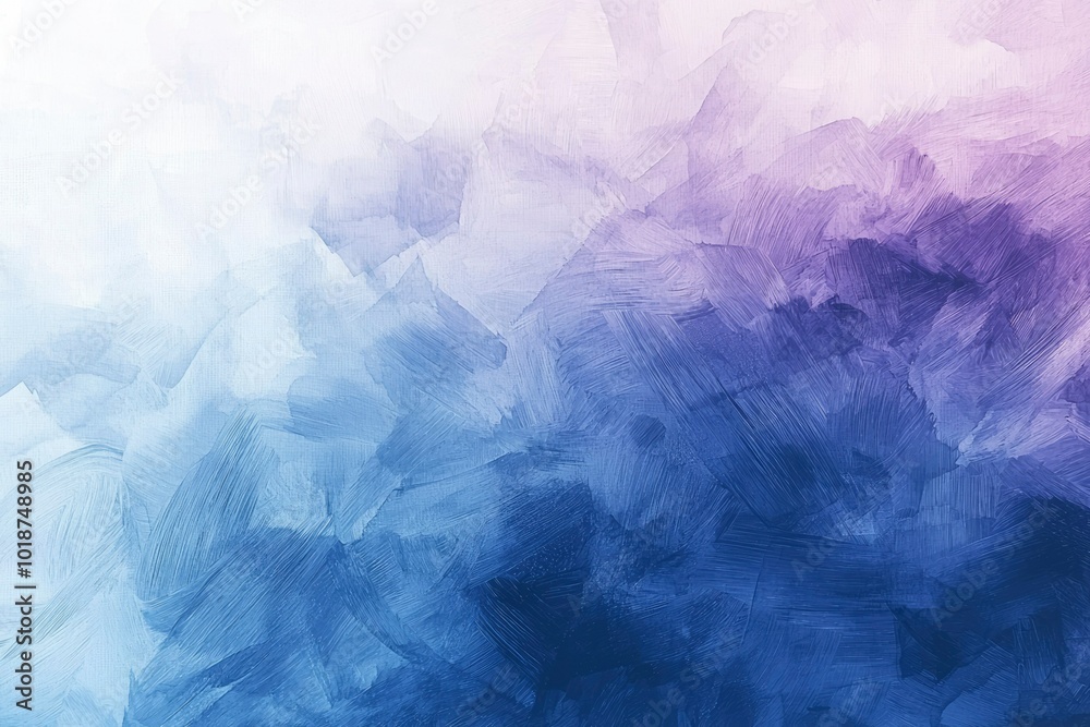 Obraz premium Abstract Blue and Purple Gradient Painting with Brushstrokes