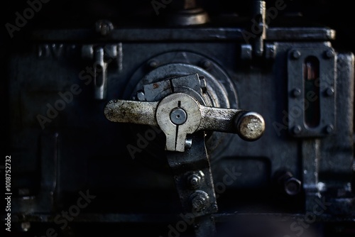 detail of a steam locomotive