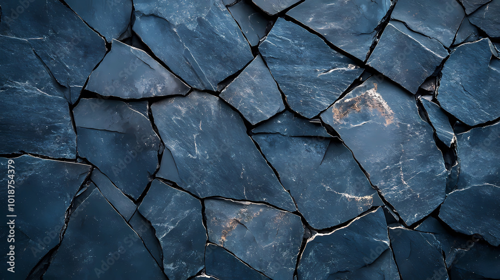 Cracks and textures on the surface of blue rocks Cracks and textures on the surface of blue rocks