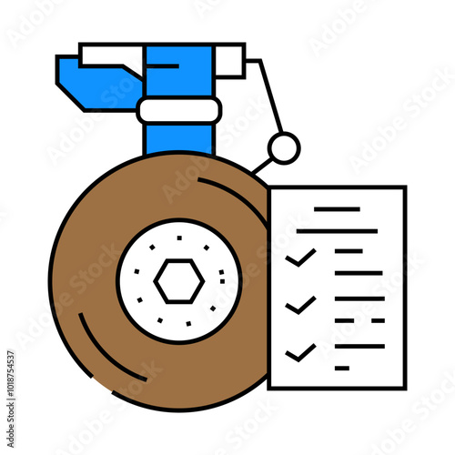 landing gear check aircraft line icon vector. landing gear check aircraft sign. isolated symbol illustration