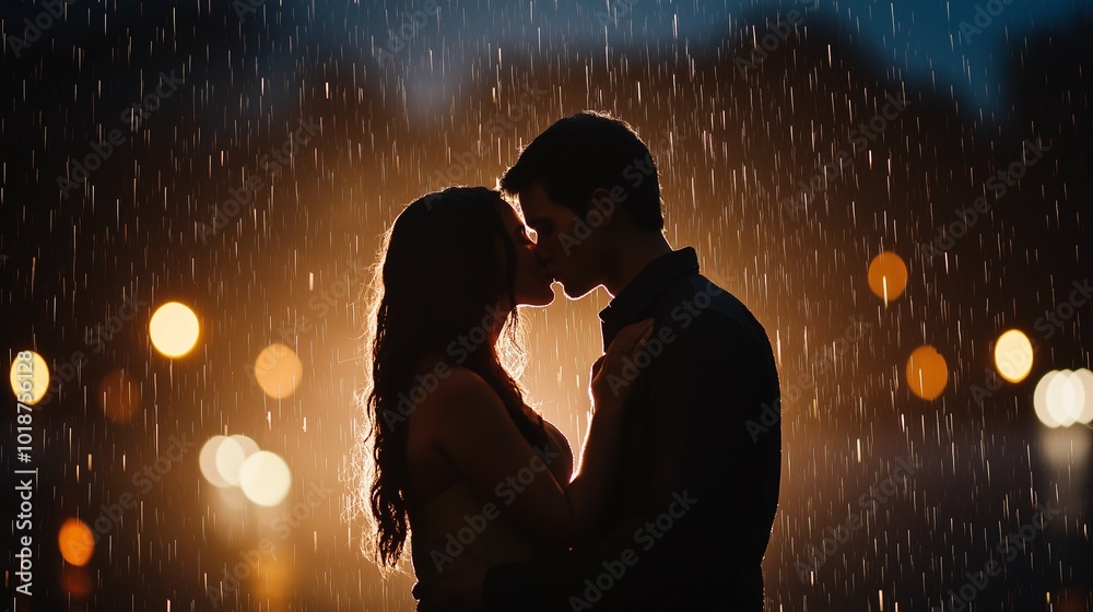 couple kissing under the rain couple kissing under the rain