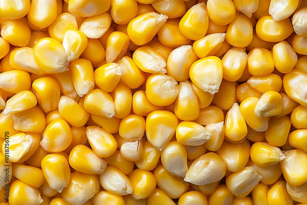 Detailed image of raw corn with bright yellow kernels isolated on solid white background, single object. Detailed image of raw corn with bright yellow kernels isolated on solid white background, single object.