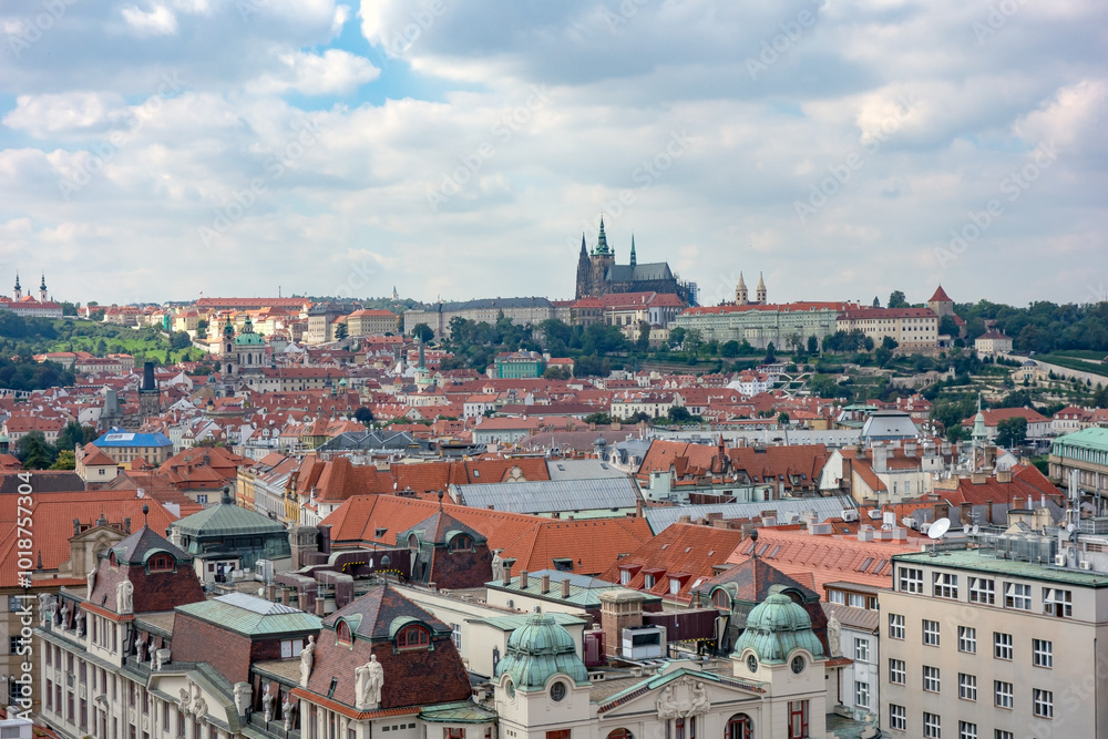 View of Prague and Prague castle View of Prague and Prague castle