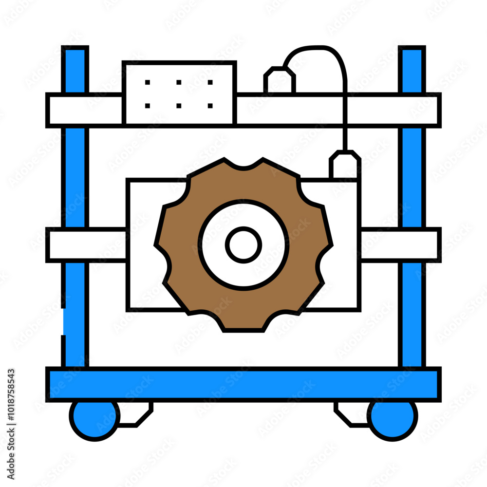 brake system repair aircraft line icon vector. brake system repair aircraft sign. isolated symbol illustration