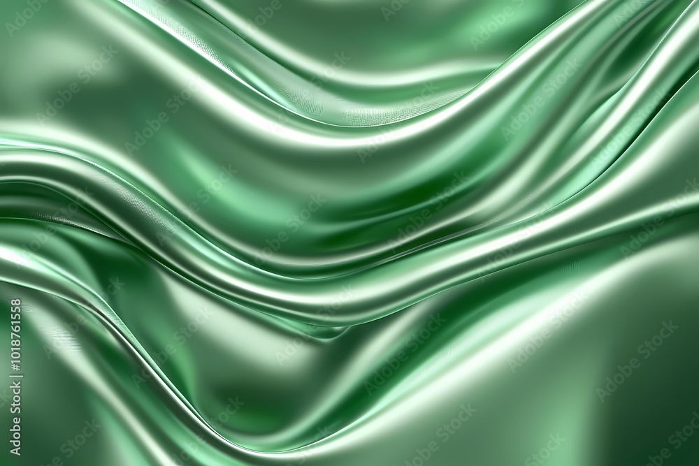 Obraz premium Luxurious Emerald Green Satin Background Texture