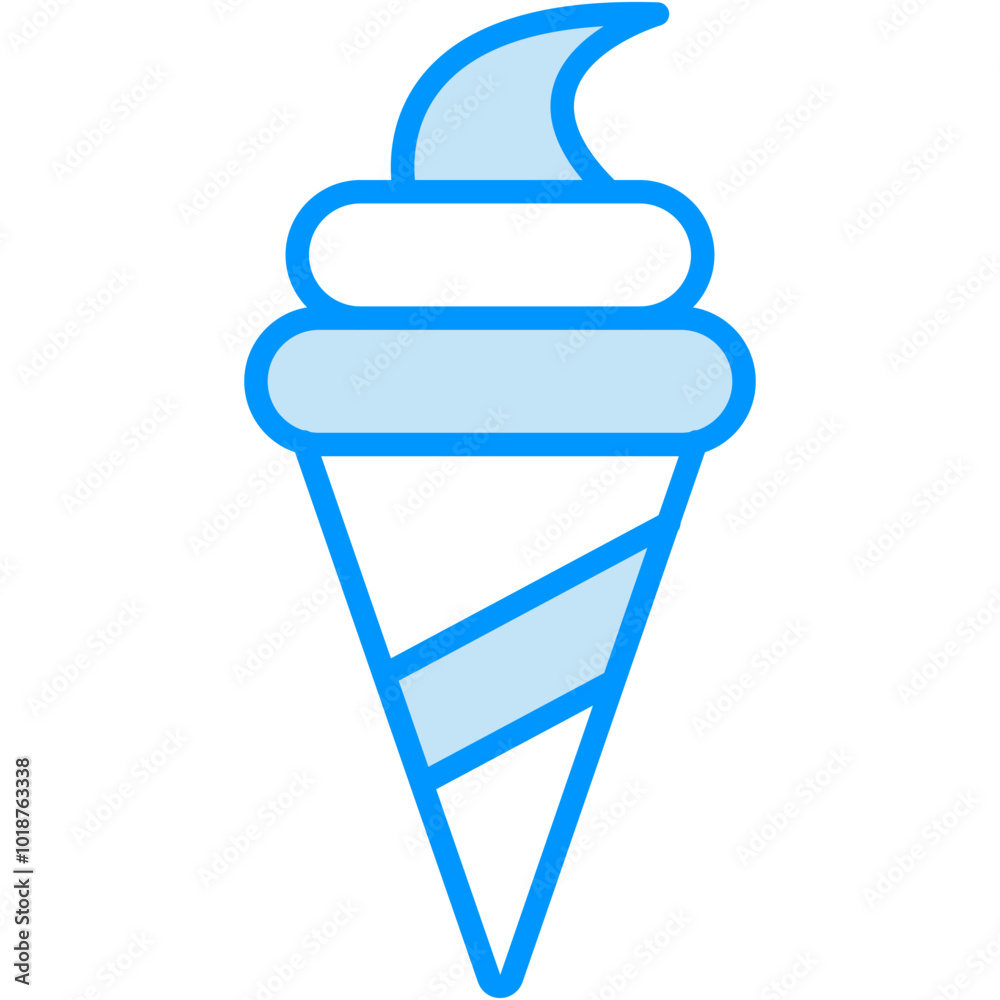 ice cream vector blue line icon ice cream vector blue line icon