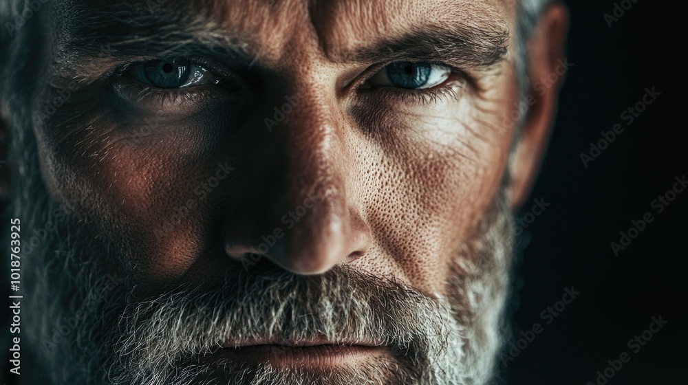 A close-up photo of a man with a beard A close-up photo of a man with a beard