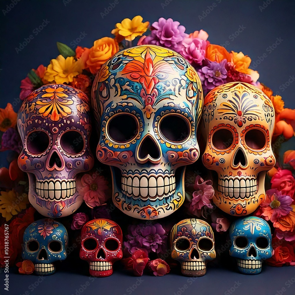 calaveras, conceito dia de los muertos, méxico calaveras, conceito dia de los muertos, méxico