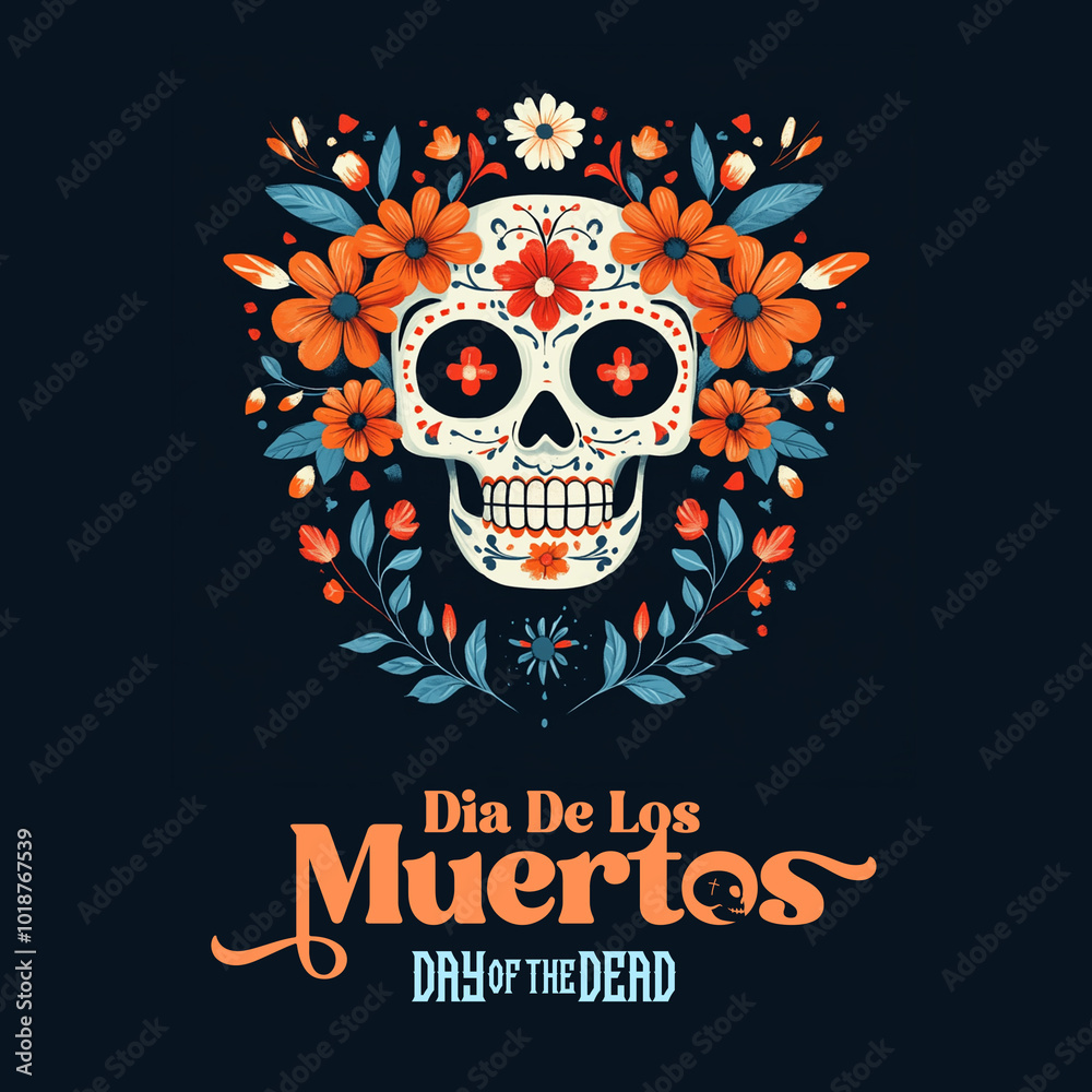 Fototapeta premium Dia de los Muertos poster design